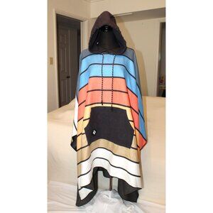 Nomadix Poncho beach Towel hood Stripped 3 in 1 piece beach blanket Micro Terry